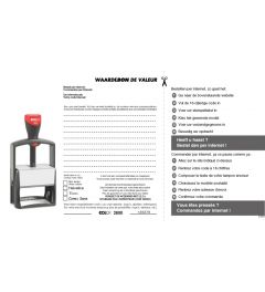 Waardebon voor een tekstplaatje van een Colop 2800 Bedrijfsstempel
