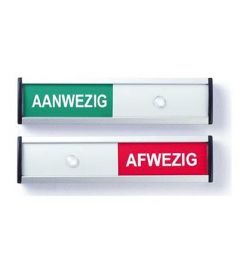 Schuifbord | AANWEZIG - AFWEZIG | 125x30 mm