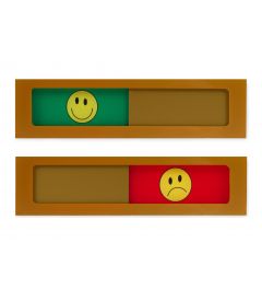 Schuifbord | 120 x 30 mm | Brons, smiley