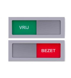 Schuifbord | 150 x 55 mm | Zilver, vrij - bezet