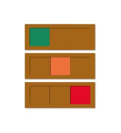 Triagebord | 3 kleurvlakken | 2 schuiven | 150 x 55 mm | Brons