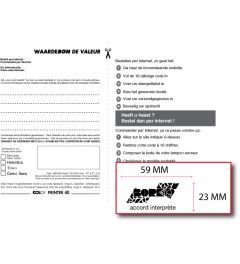Waardebon voor een Colop Printer 40 tekstplaatje van een Bedrijfsstempel