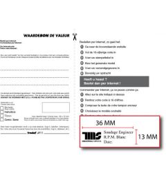 Waardebon voor een tekstplaatje van een Trodat Printy Bedrijfsstempel