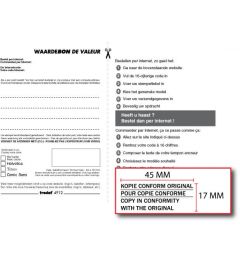 Waardebon voor een tekstplaatje van een Trodat Printy 4912 Bedrijfsstempel