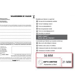 Waardebon voor een tekstplaatje van een Trodat Printy 4913 Bedrijfsstempel