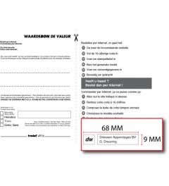 Waardebon voor een tekstplaatje van een Trodat Printy 4916 Bedrijfsstempel