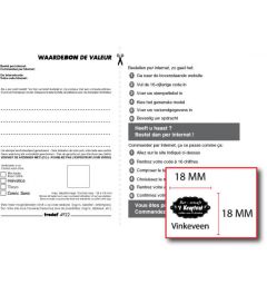 Waardebon voor een tekstplaatje van een Trodat Printy 4922 Bedrijfsstempel