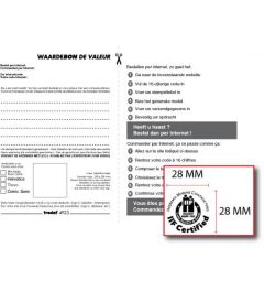 Waardebon voor een tekstplaatje van een Trodat Printy 4923 Bedrijfsstempel