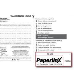 Waardebon voor een tekstplaatje van een Trodat Printy 4925 Bedrijfsstempel