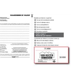 Waardebon voor een tekstplaatje van een Trodat Printy 4926 Bedrijfsstempel