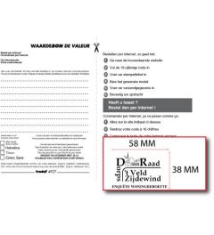 Waardebon voor een tekstplaatje van een Trodat Printy 4927 Bedrijfsstempel