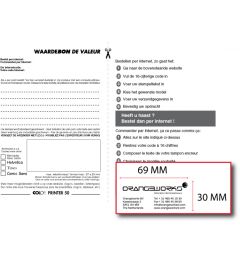 Waardebon voor een Colop Printer 50 tekstplaatje van een Bedrijfsstempel