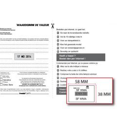 Waardebon voor een tekstplaatje van een Professional 5470 Bedrijfsstempel