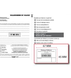 Waardebon voor een tekstplaatje van een Professional 5480 Bedrijfsstempel