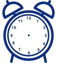 Schoolstempel - wekker klokstempel