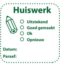 Huiswerk beoordeling