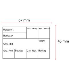 Stempelplaatje voor een Trodat Professional 4208