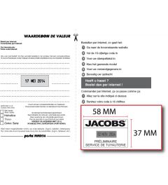 Waardebon voor een Posta Eco D36 tekstplaatje van een Bedrijfsstempel