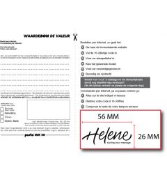 Waardebon voor een Posta MM 50 tekstplaatje van een  Bedrijfsstempel