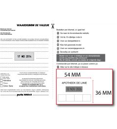 Waardebon voor een Posta MM D65 tekstplaatje van een  Bedrijfsstempel
