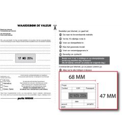 Waardebon voor een Posta MM D80 tekstplaatje van een  Bedrijfsstempel