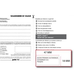 Waardebon voor een Posta P30 tekstplaatje van een  Bedrijfsstempel