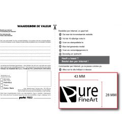 Waardebon voor een Posta P802 tekstplaatje van een  Bedrijfsstempel