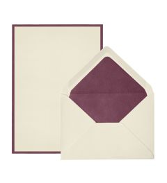 Crown Mill | enveloppen en vellen A5 | creme - bordeaux